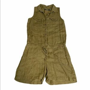Ralph Lauren Olive Green Button Up Romper